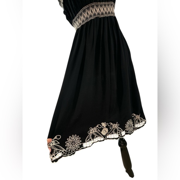 American Rag Elegant Black Embroidered Dress - Picture 3 of 6
